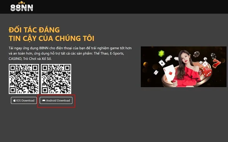 Cách tải app 88nn trên thiết bị Android